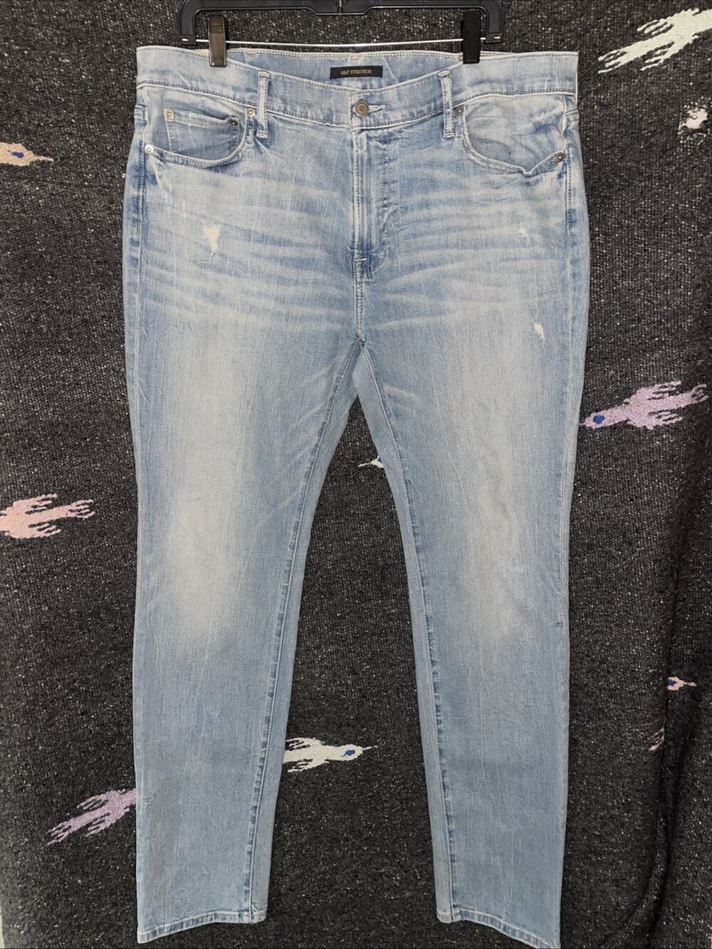 Men’s Abercrombie & Fitch Jeans 38x32 Blue Denim The A&F Light Wash